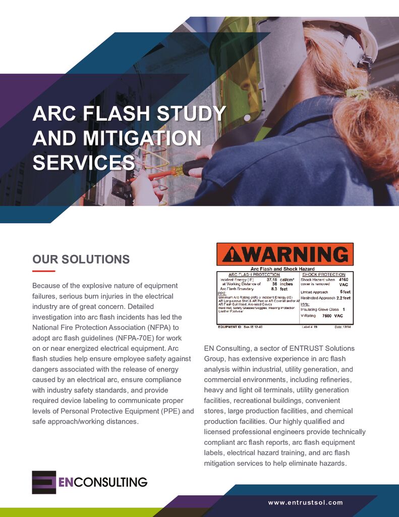 Arc Flash Study and Mitigation Services
