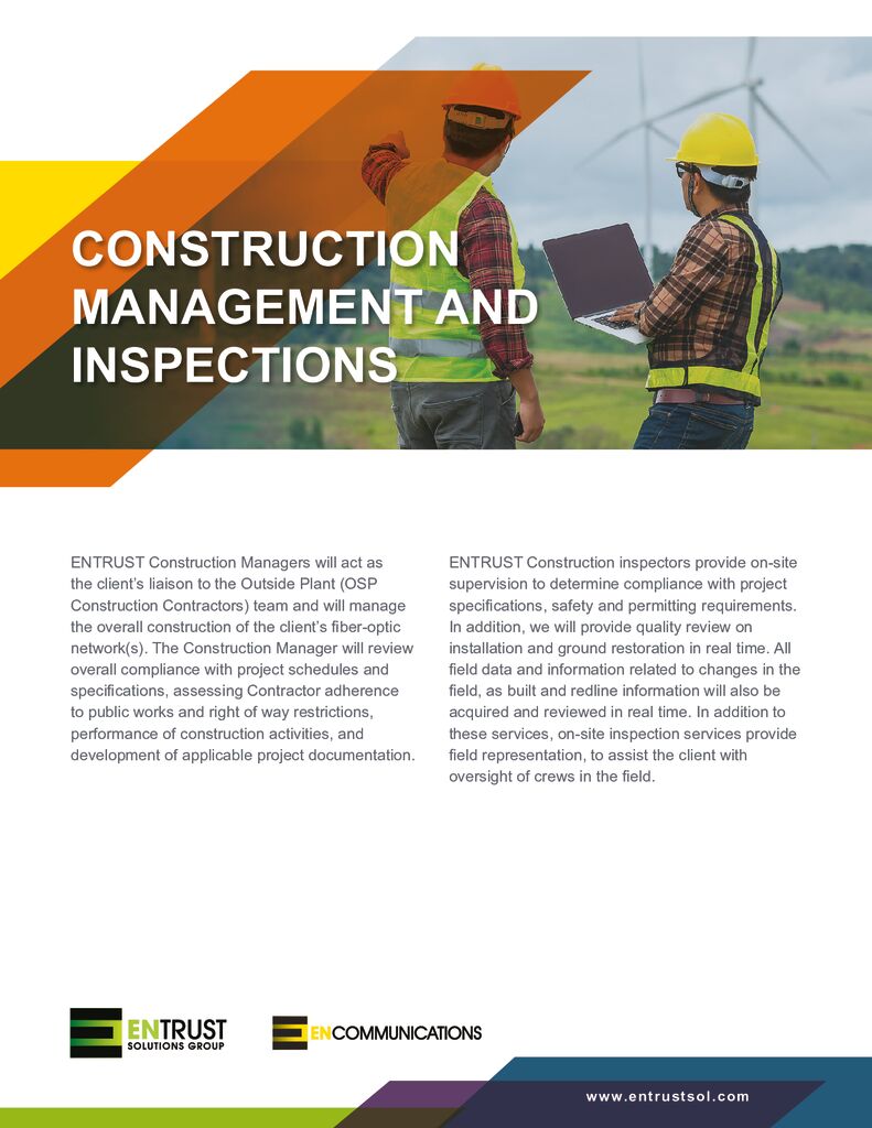 CONSTRUCTION MANAGEMENT AND INSPECTIONS