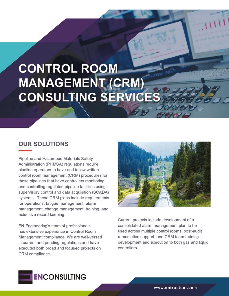 Control Room Management (CRM) Consulting