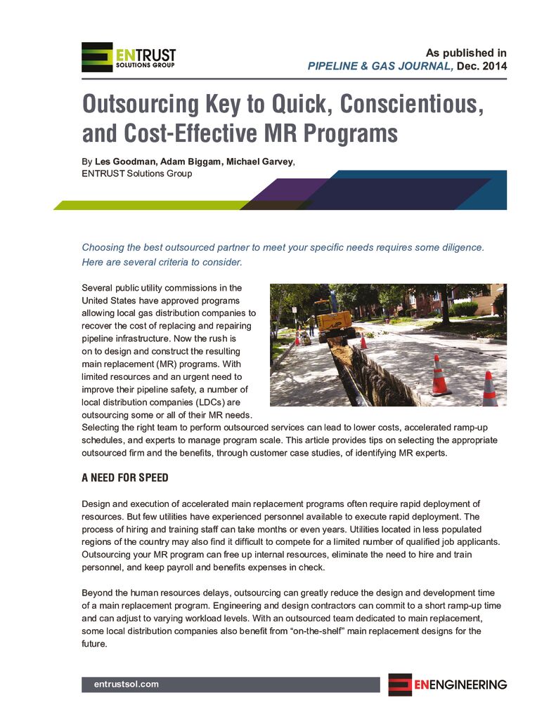 Outsourcing Key to Quick, Conscientious, and Cost-Effective MR Programs