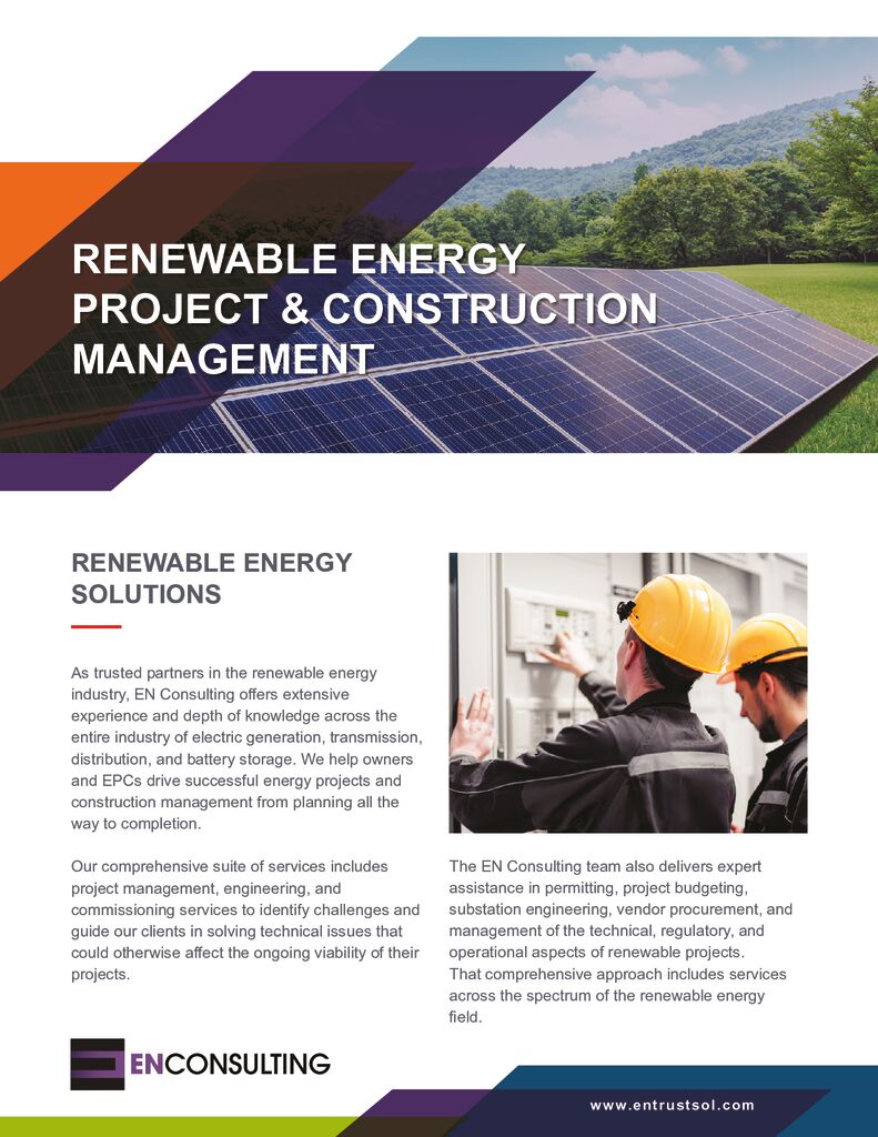 Renewable Energy Project and Construction Management
