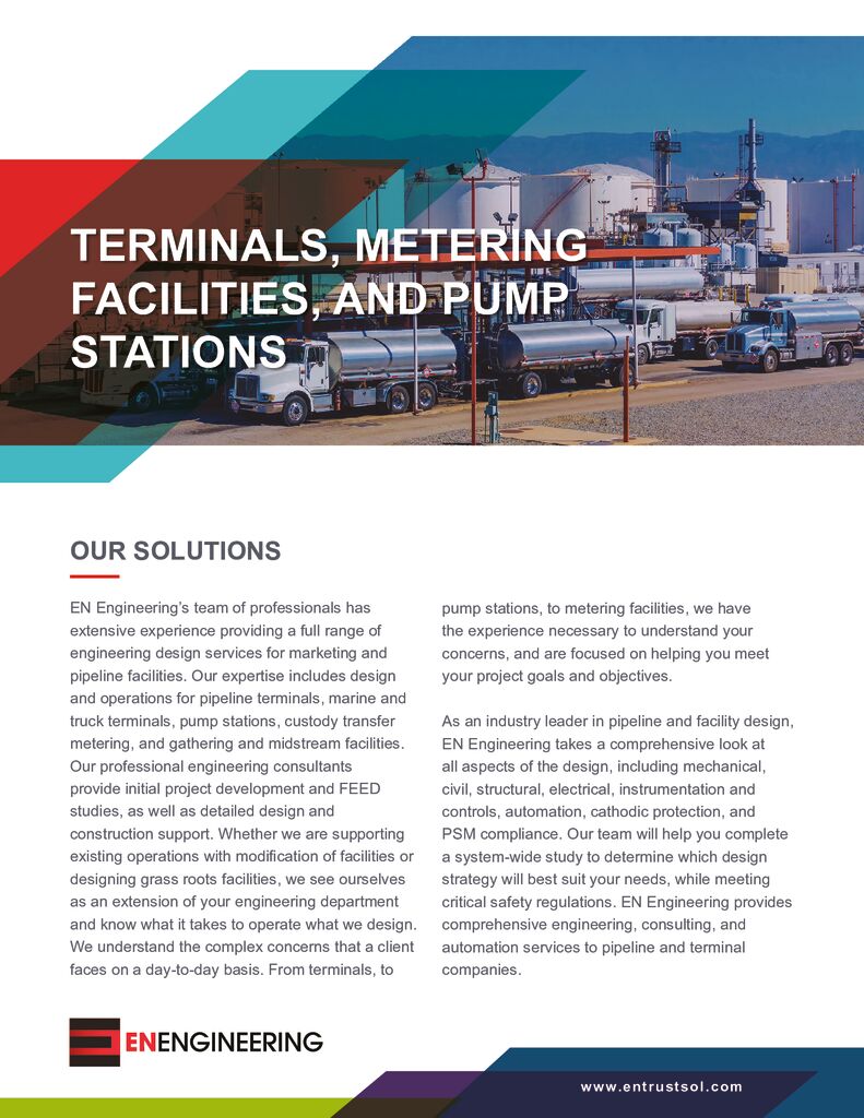 Terminals, Metering Facilities, and Pump Stations